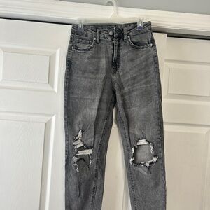 Wild Fable High Rise Distressed Black Jeans